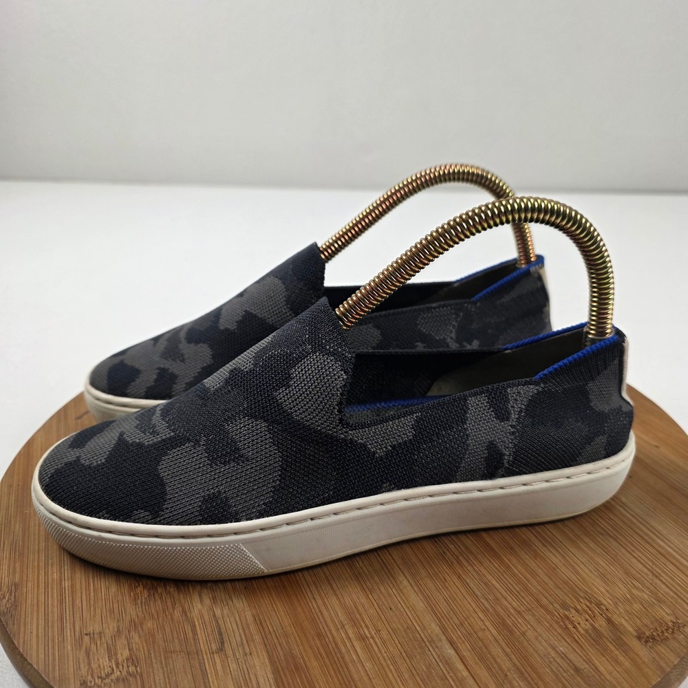 Rothy's Women's Slip On Sneakers‎ Black Camo Knit Size 7.5